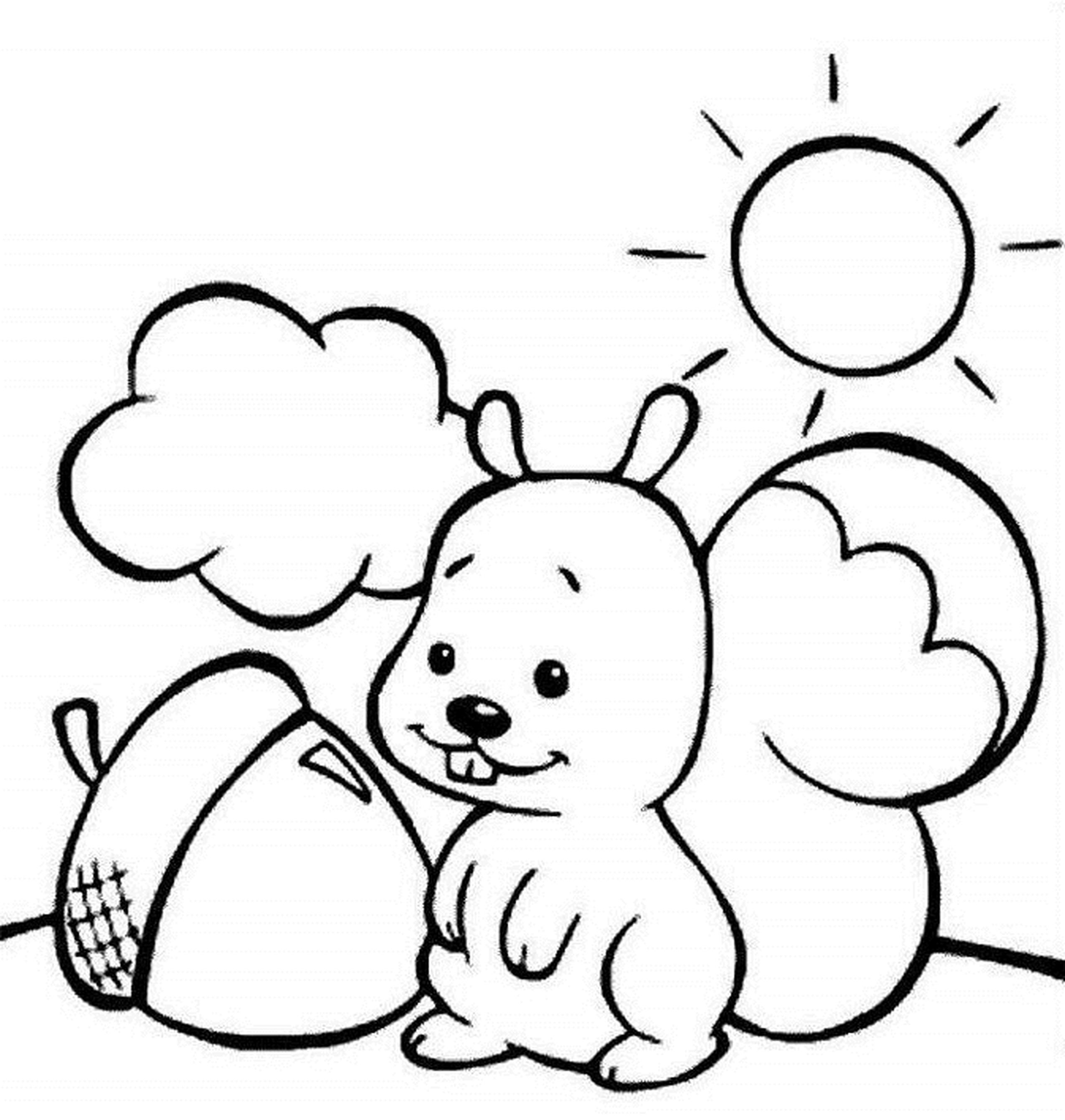 2550x2683 Easy Coloring Page For Toddlers