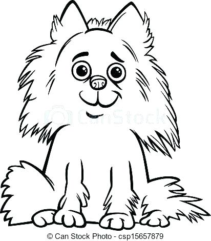 412x470 Pomeranian Coloring Pages Dog Silhouette Free Pages Pomeranian
