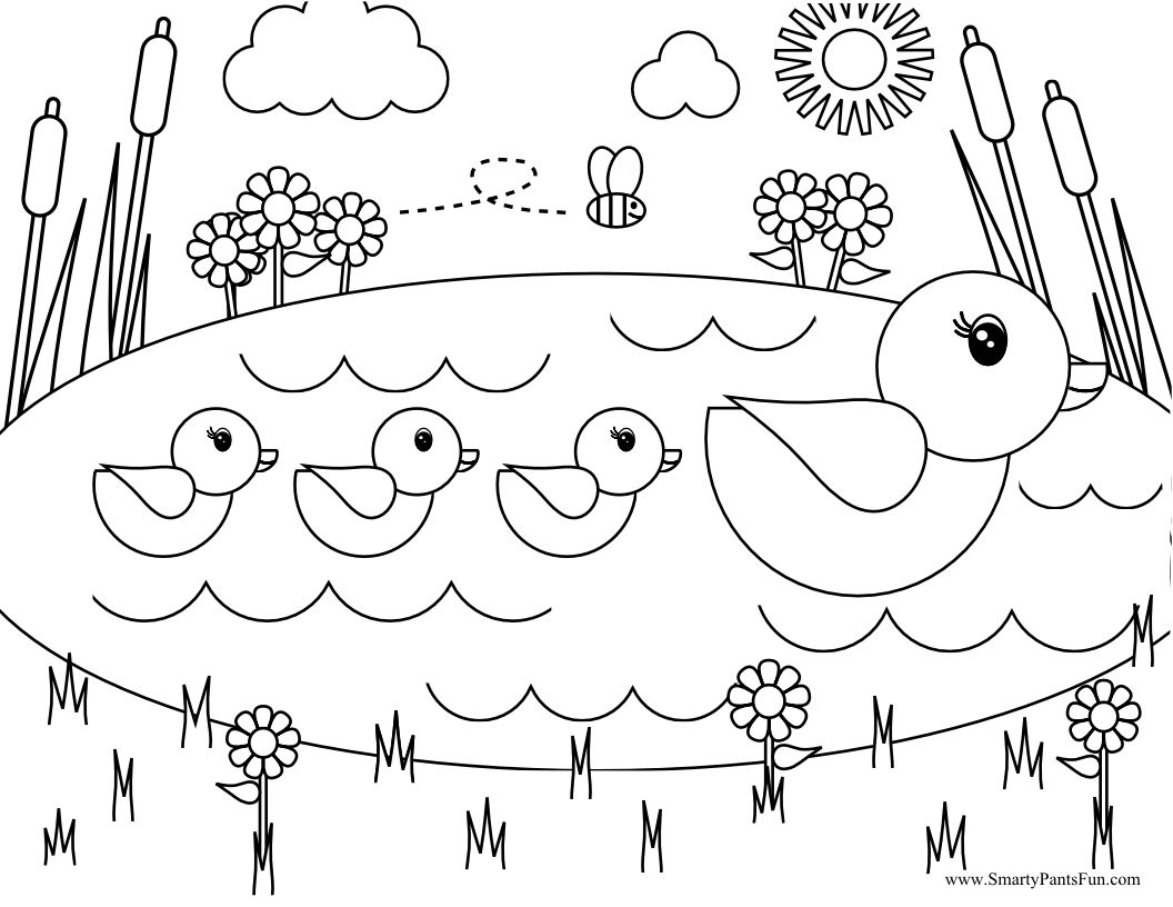 1056x816 Awesome Pond Coloring Pages About Remodel Picture With For Animal