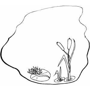 300x300 Pond Coloring Page