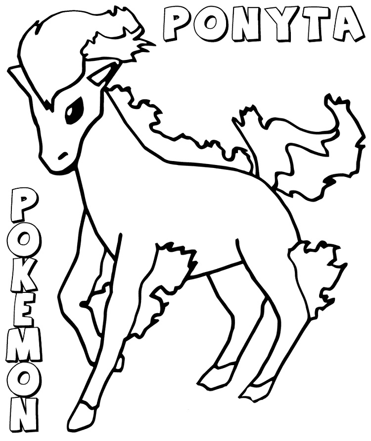 750x890 Pokemon Coloring Pages Ponyta