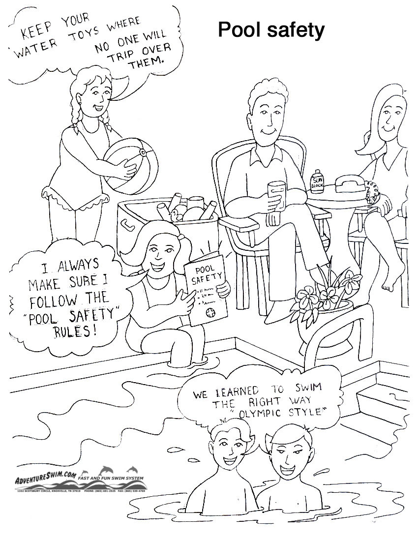 850x1100 Pool Clipart Coloring Page Many Interesting Cliparts