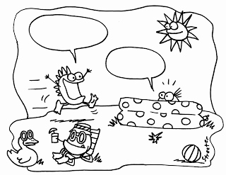 Pool Party Coloring Pages