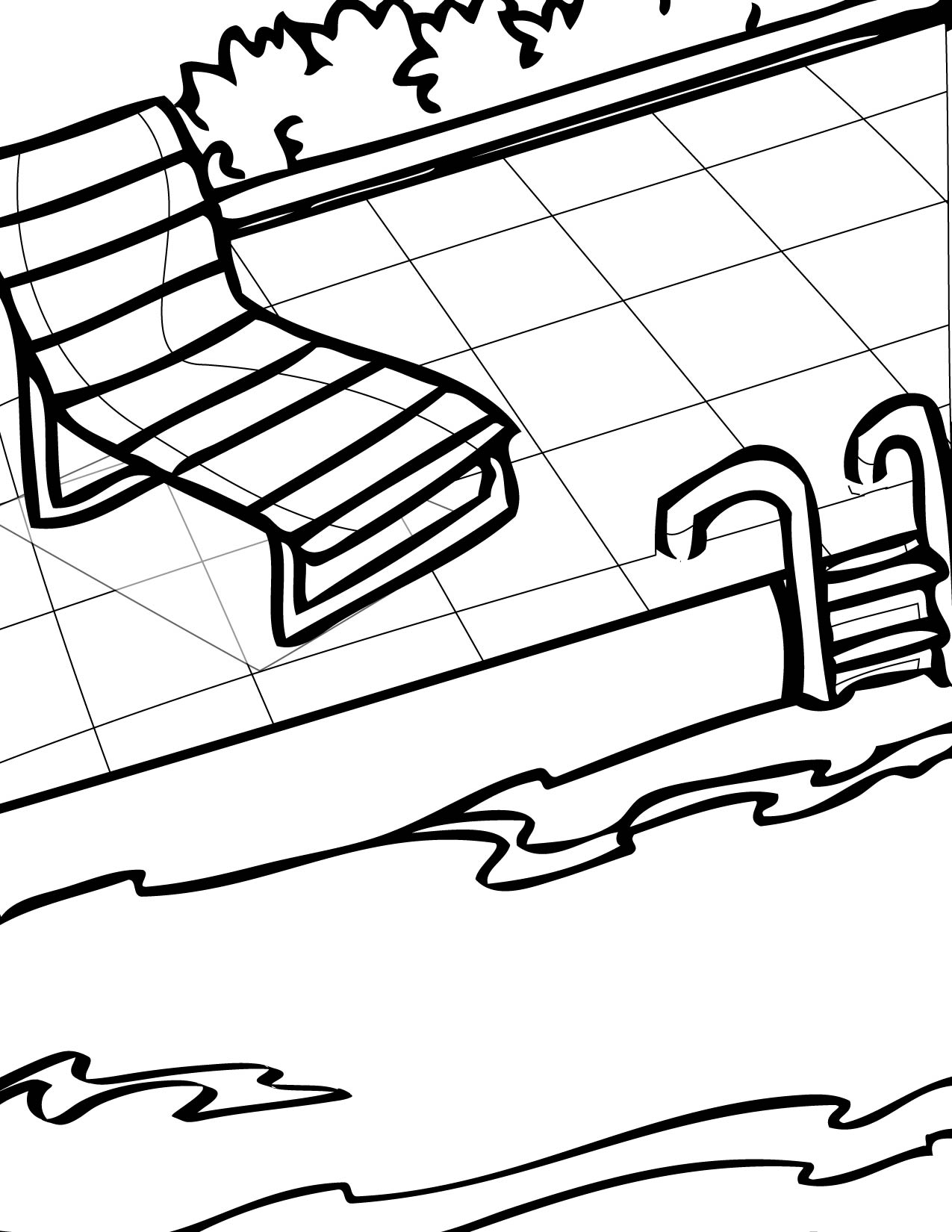 1275x1650 Pool Coloring Page