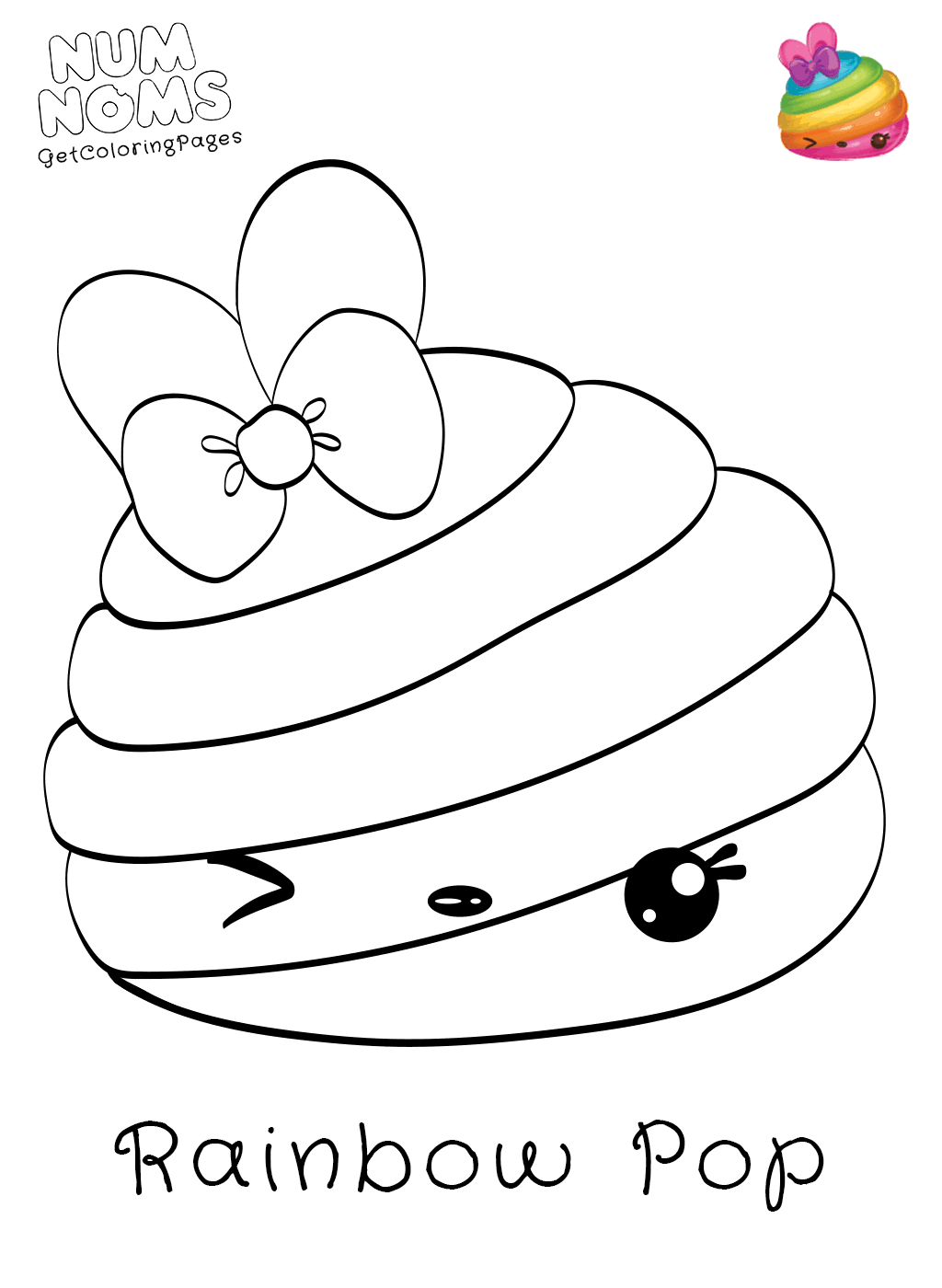 1024x1400 Num Noms Candy Coloring Pages Rainbow Pop