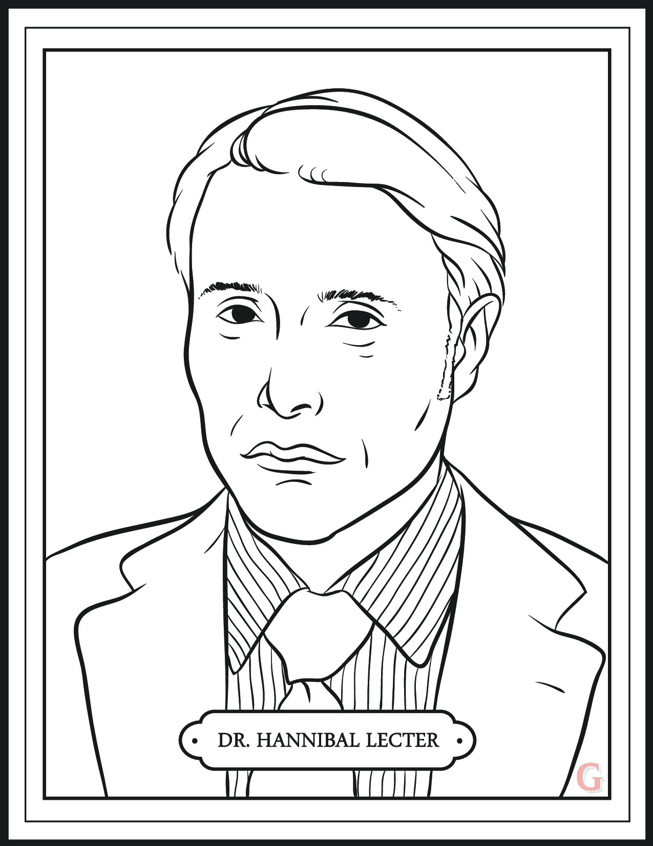1275x1650 Hannibal' Returns Tonight. Enjoy This Mini Coloring Book About