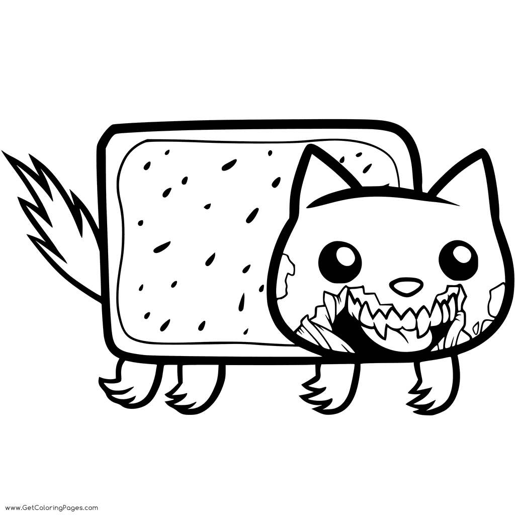 1024x1024 Nyan Cat Coloring Pages