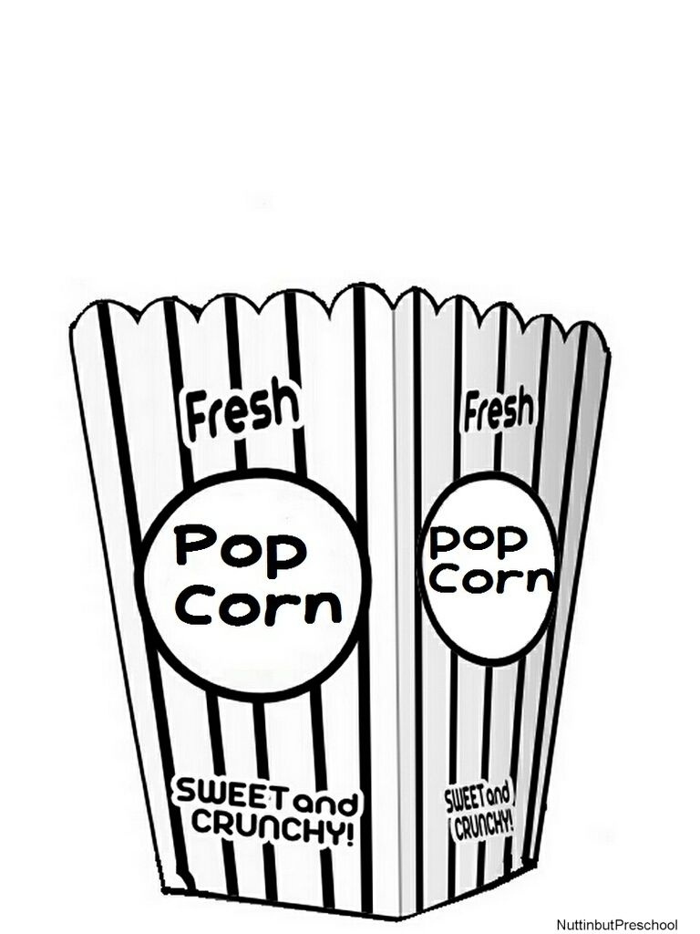 768x1024 Popcorn Coloring Pages Sheet 11685 Printable