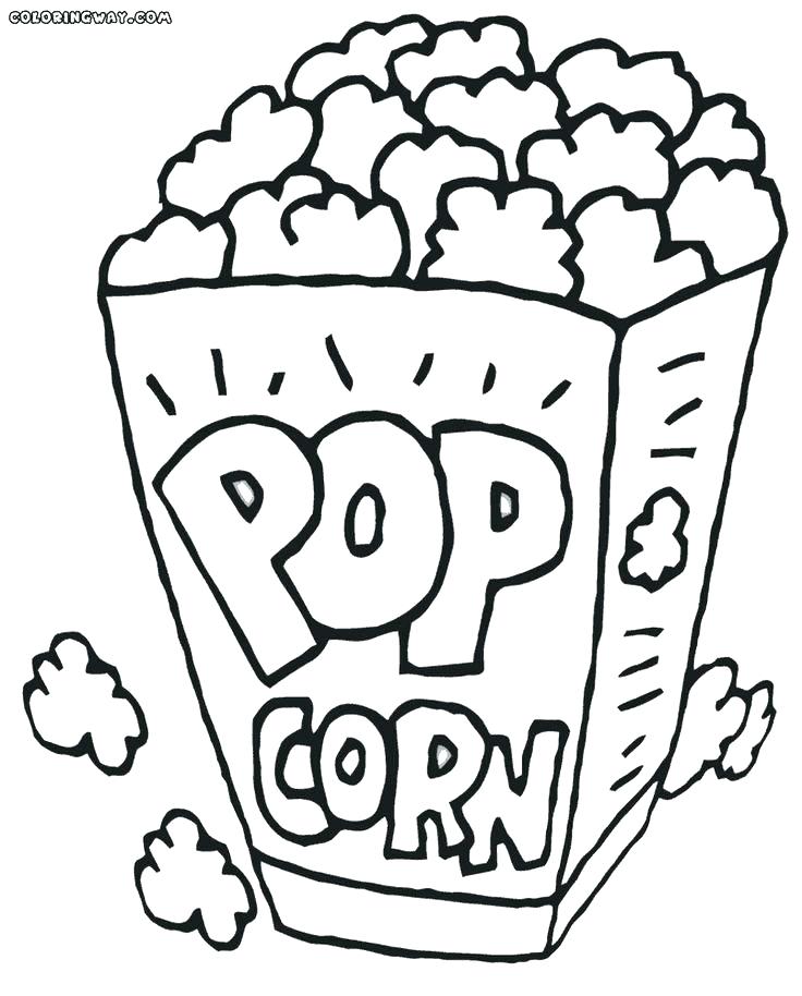 736x914 Popcorn Kernel Coloring Page Match The Kernel Popcorn Maze Corny