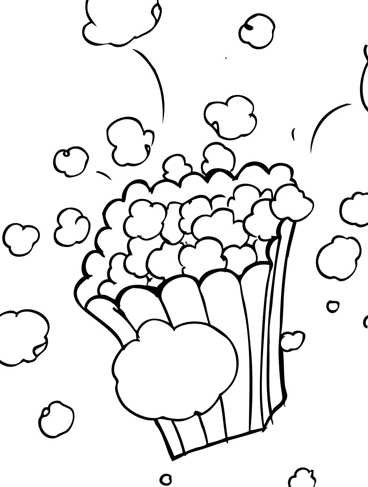 Popcorn Kernel Coloring Page