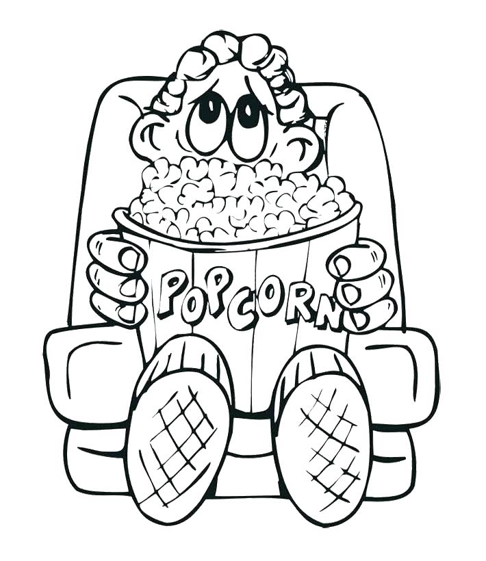 710x820 Popcorn Kernel Coloring Page Popcorn Kernel Coloring Page Popcorn