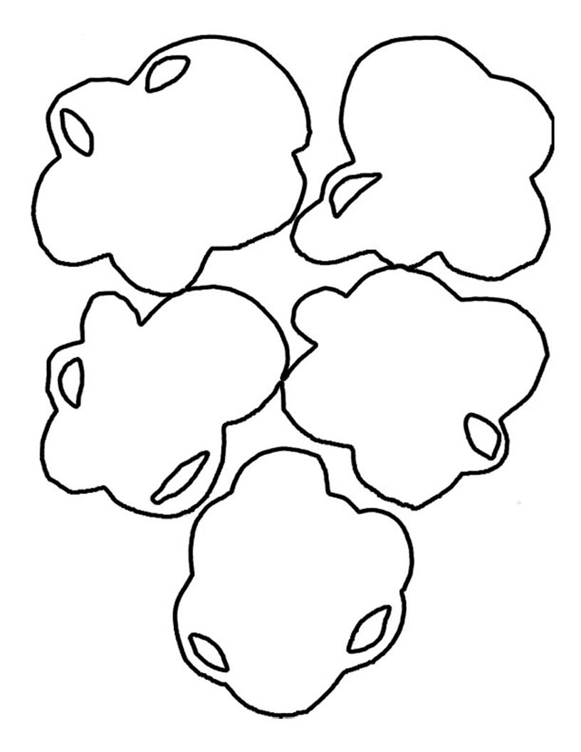 816x1056 Printable Popcorn Kernel Clip Art