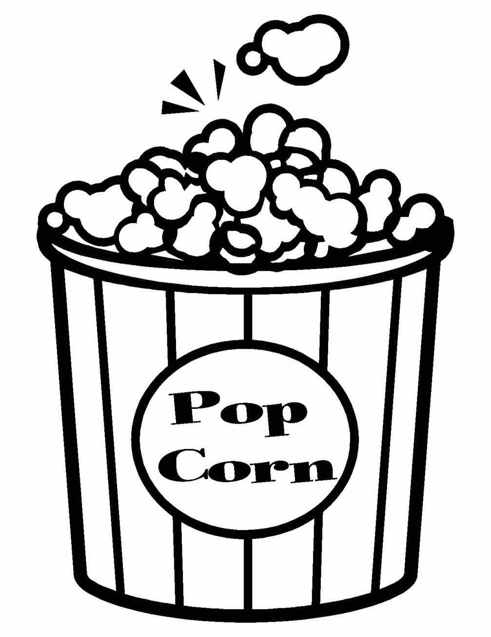 1007x1304 Professional Popcorn Coloring Sheet Pages 11685 Printable