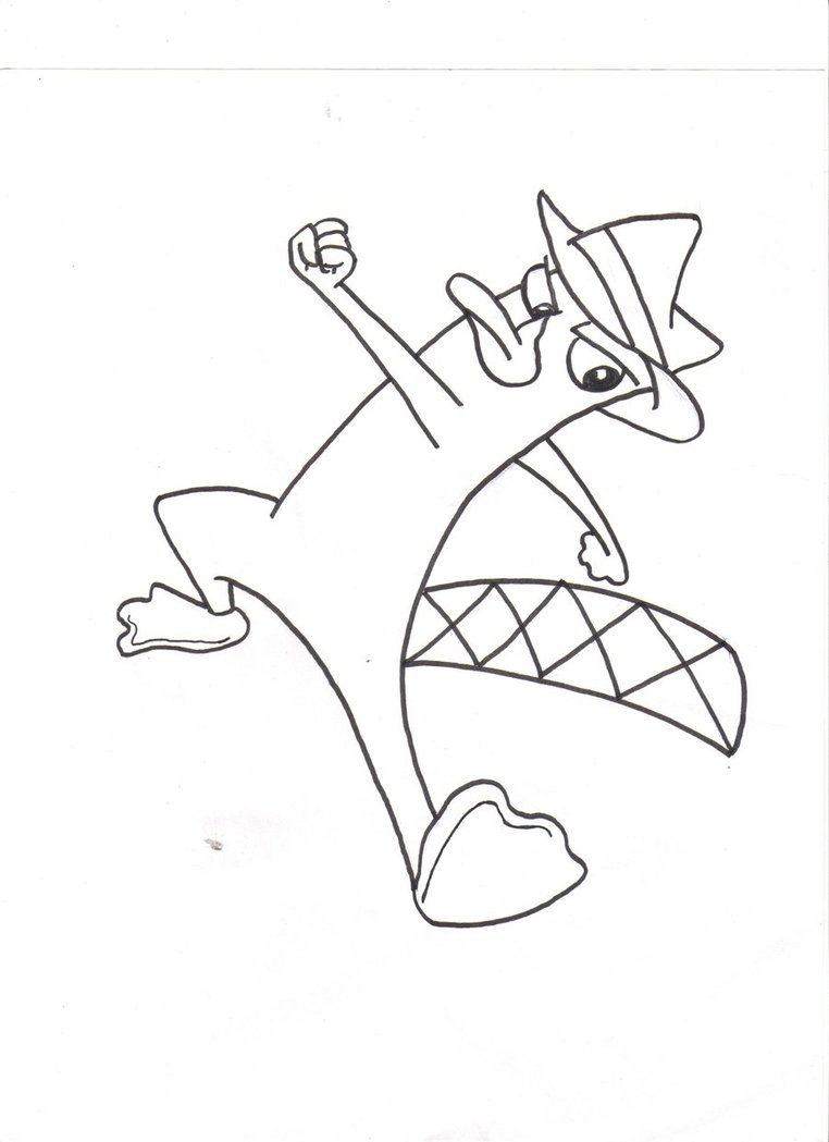 762x1049 Perry The Platypus Coloring Page. Perry The Platypus Coloring