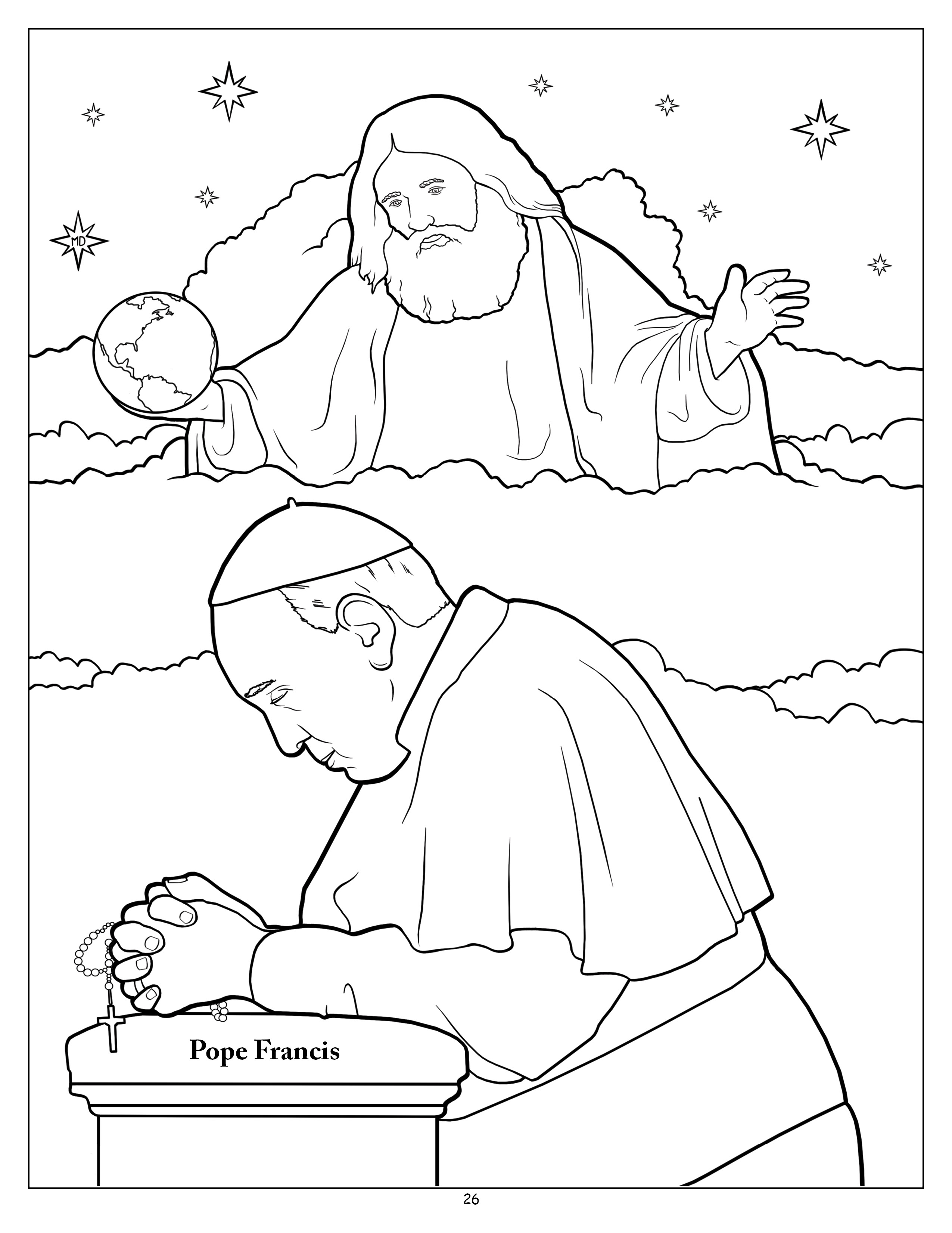 2550x3301 Pope Francis Coloring Pages