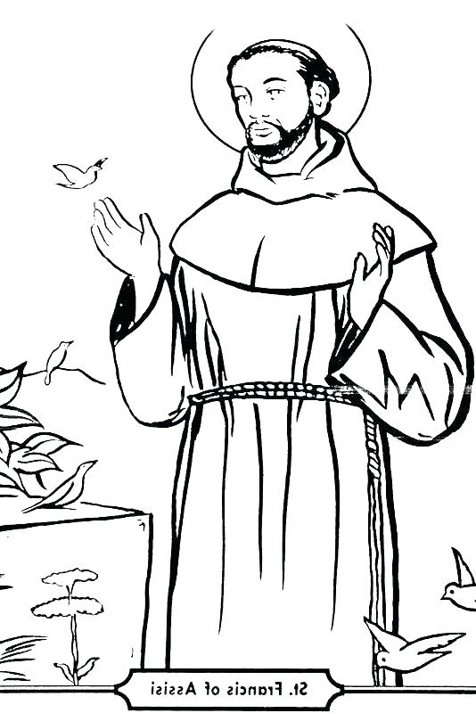 534x800 St Francis Assisi Coloring Page St Coloring Page St