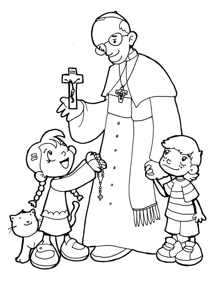 740x1000 Pope Francis Coloring Pages Jezus Pope Francis