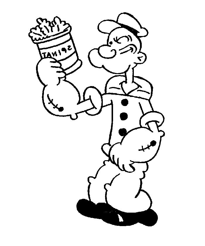 700x840 Popeye Coloring Pages 360coloringpages