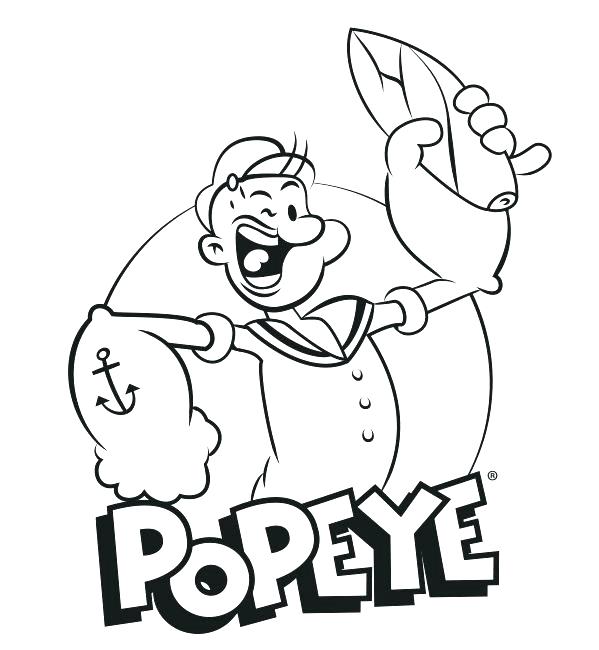 599x650 Popeye Coloring Pages Sailor Man Coloring Pages Popeye