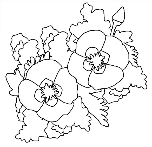 Poppy Coloring Page