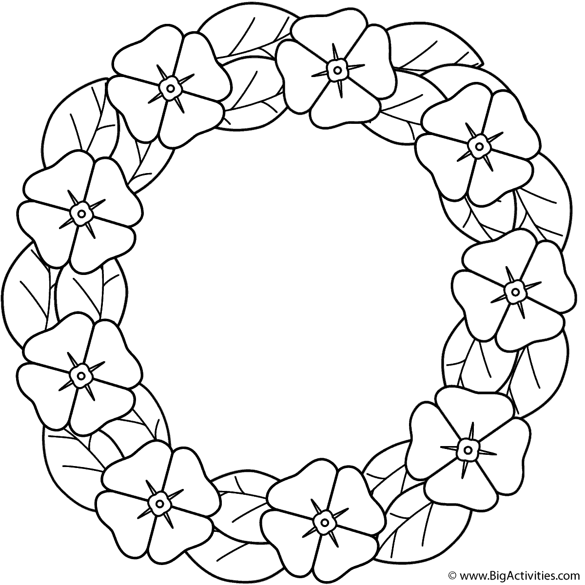 1200x1200 Poppy Wreath