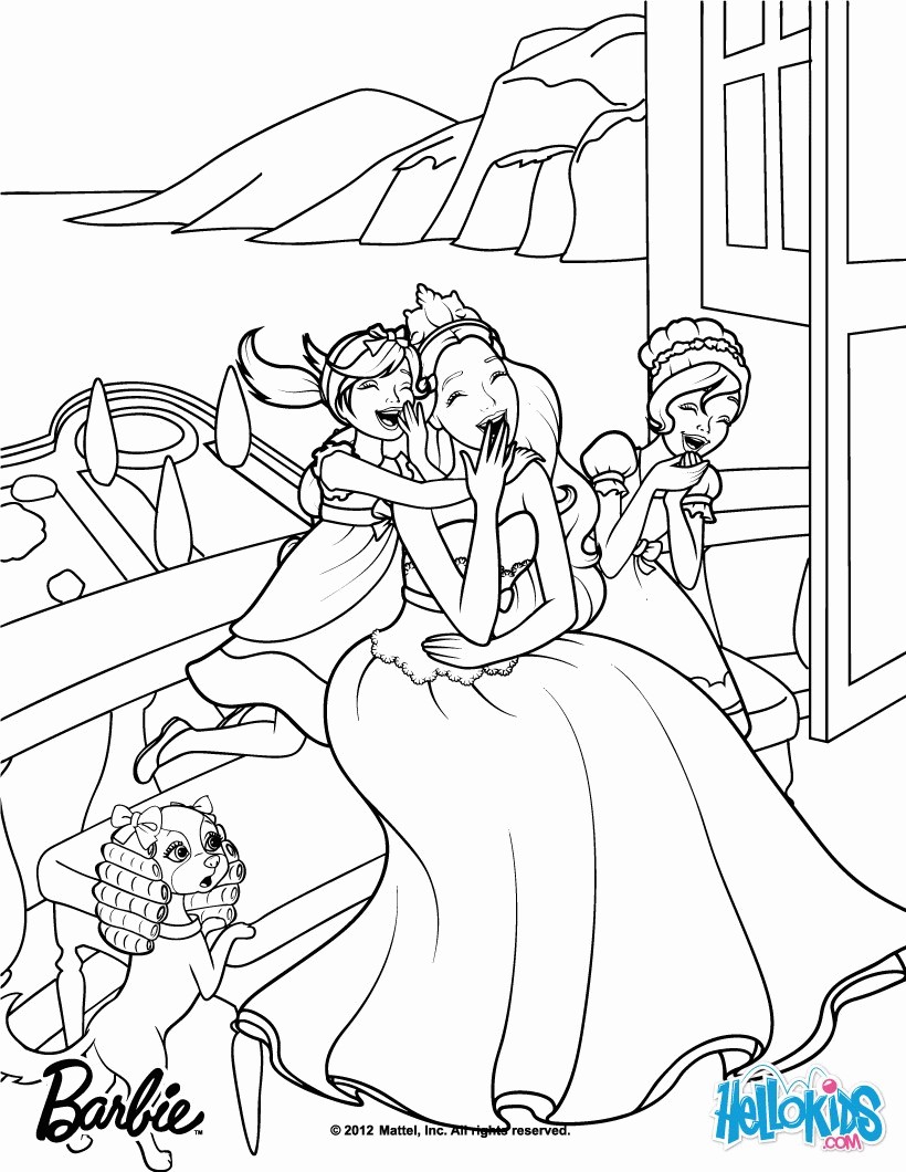 820x1060 Coloring Pages Barbie Christmas New Barbie Princess And