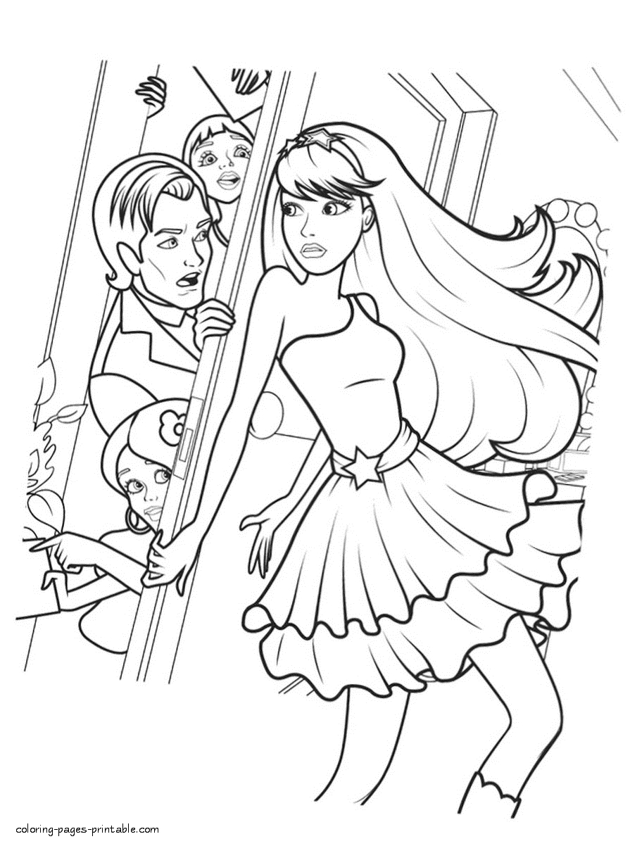 895x1202 Awesome Barbie Princess And The Popstar Coloring Pages Gallery