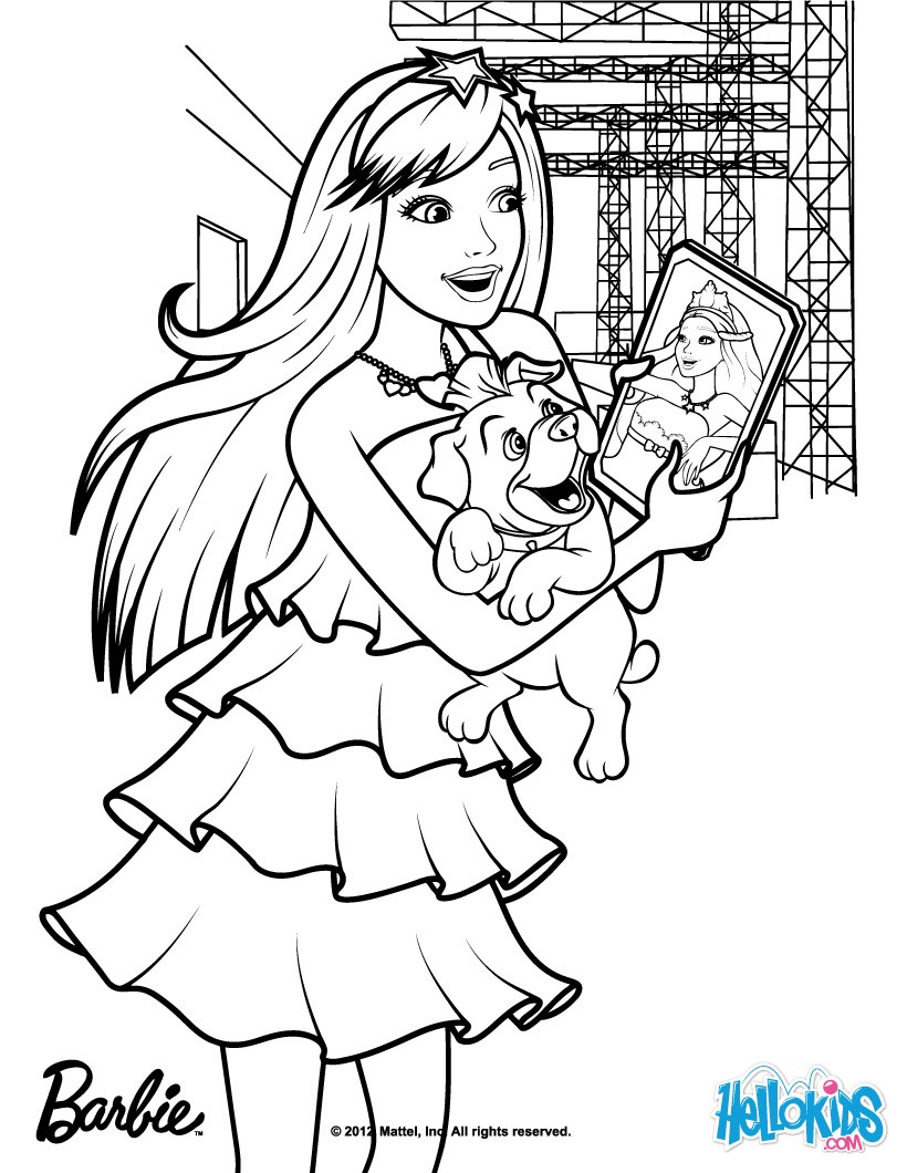 820x1060 Pop Star Coloring Pages Keira Chats On Her Tablet Page More Barbie