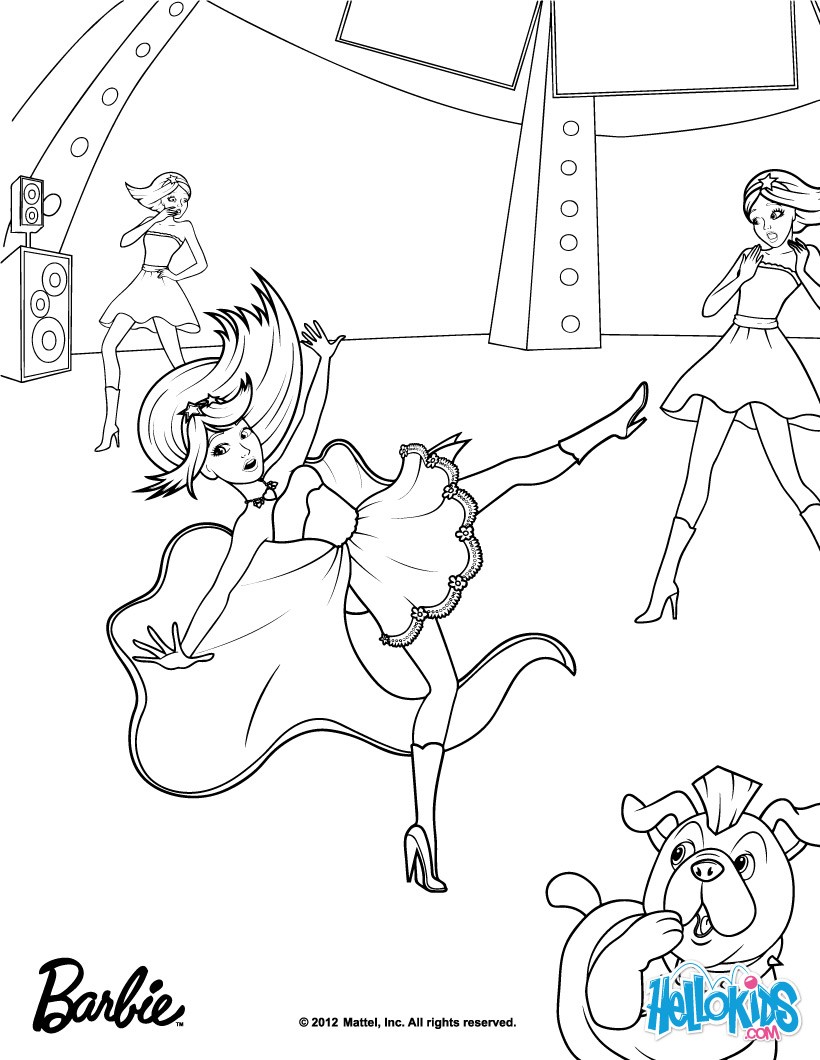 820x1060 Tori Practises For Show Barbie Coloring Page. More Barbie