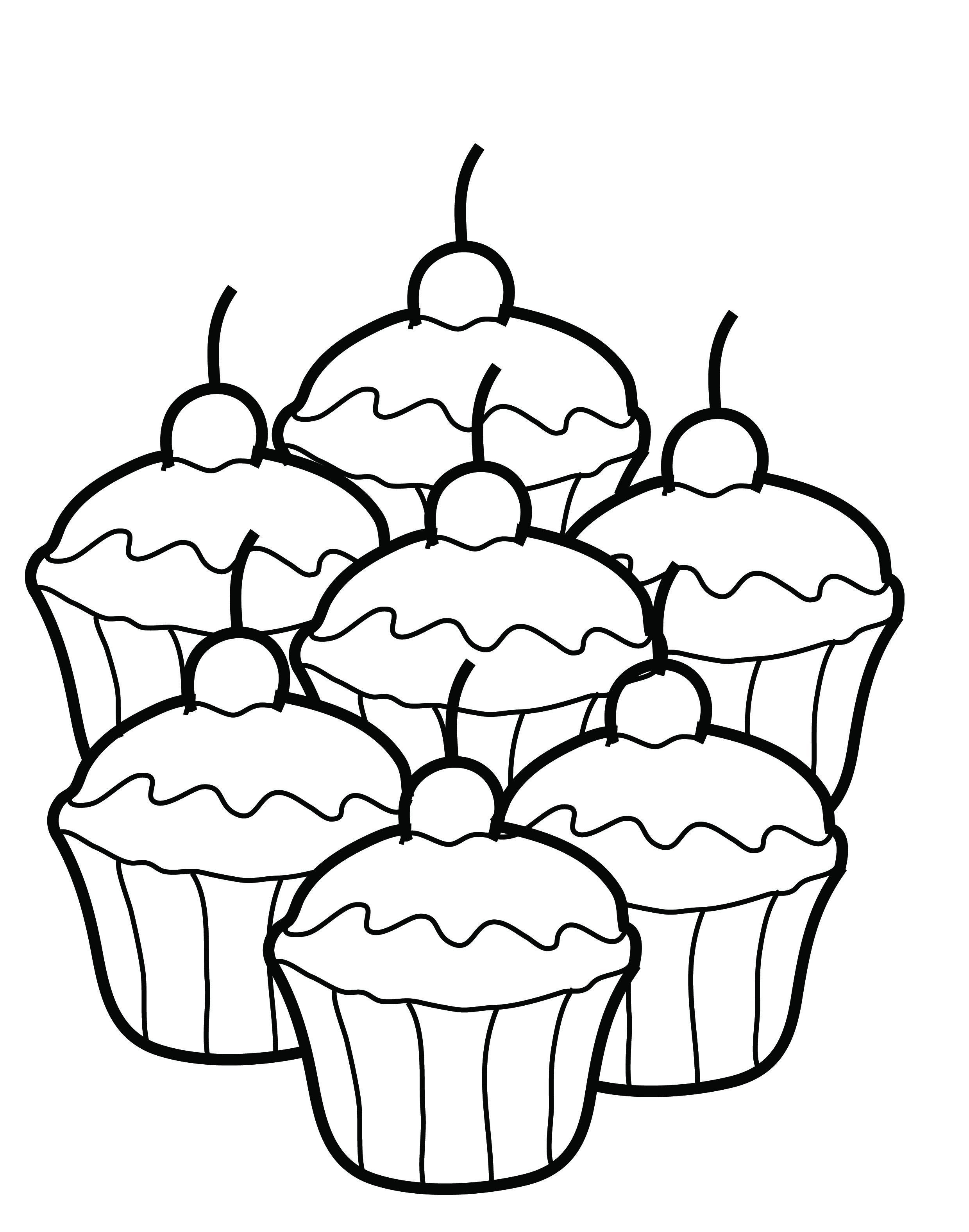 2480x3152 Free Printable Cupcake Coloring Pages For Kids