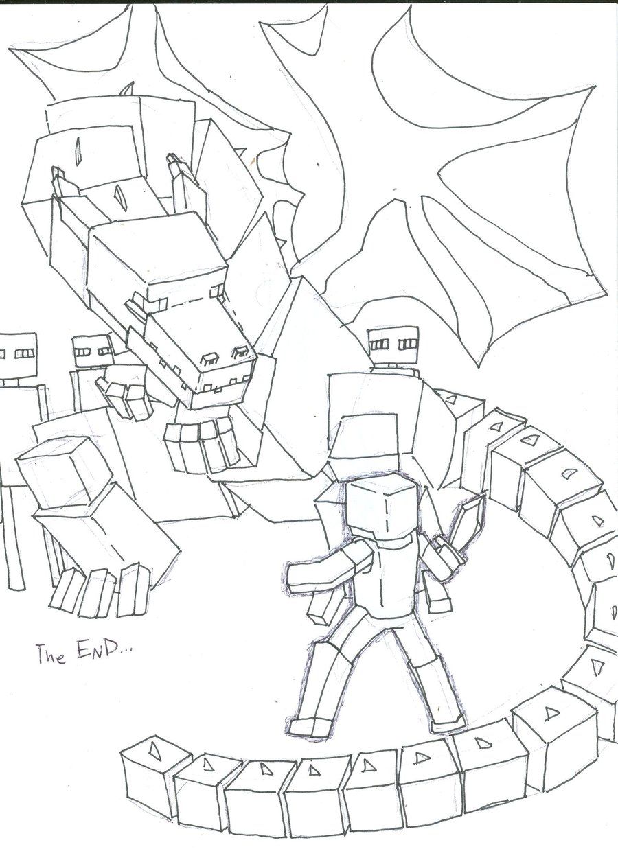 900x1237 Minecraft Coloring Pages