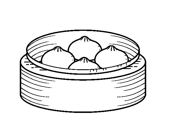 600x470 Pork Buns Coloring Page