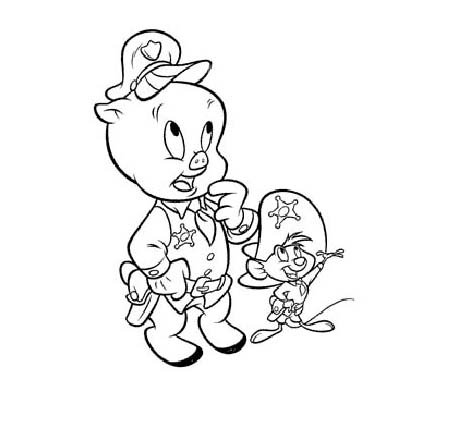 Porky Pig Coloring Pages