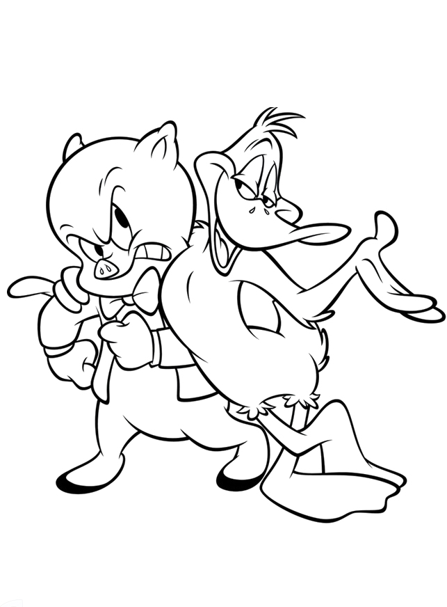 643x872 Porky Pig Felt Very Annoyed Coloring Pages