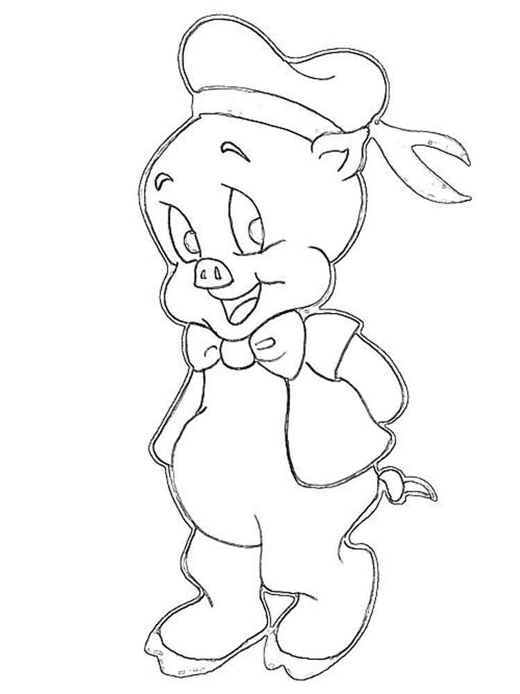 750x1000 Porky Pig Coloring Pages. Free Printable Porky Pig Coloring Pages.