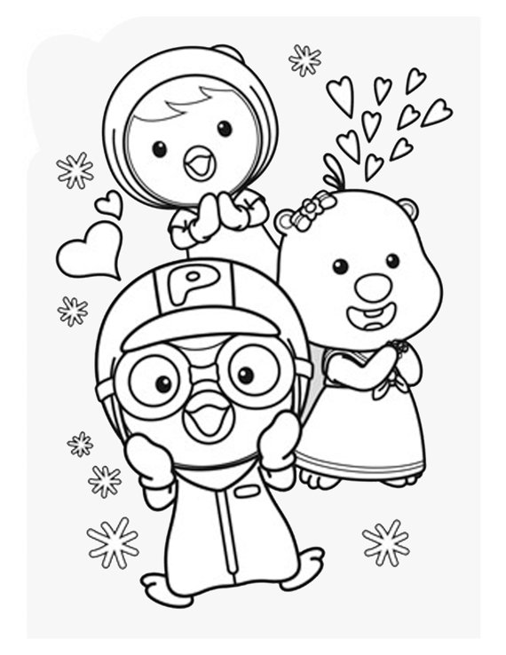570x738 Pororo The Little Penguin 55 Coloring Page.