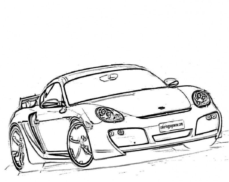 800x638 Porsche Coloring Pages 911 Gt3 Coloring Page, Porsche Colouring