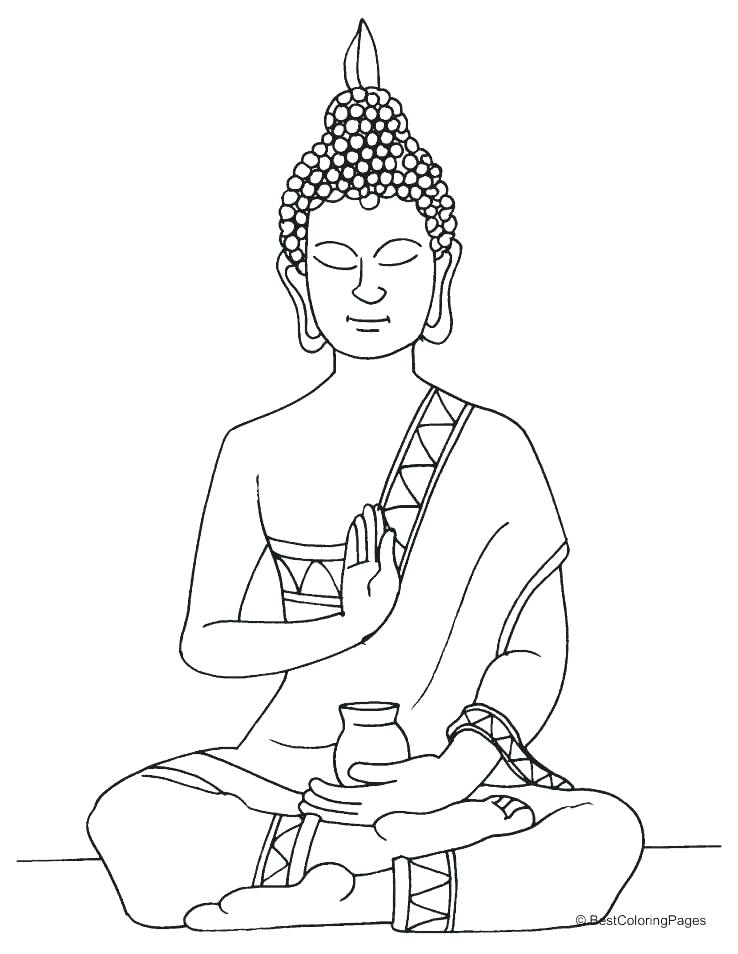738x954 Buddha Coloring Pages Lord Coloring Page Kids Portal For Parents