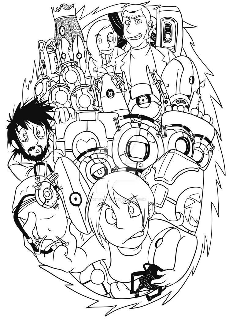 762x1048 Portal Portals Wip Coloring Page By Forte Girl7