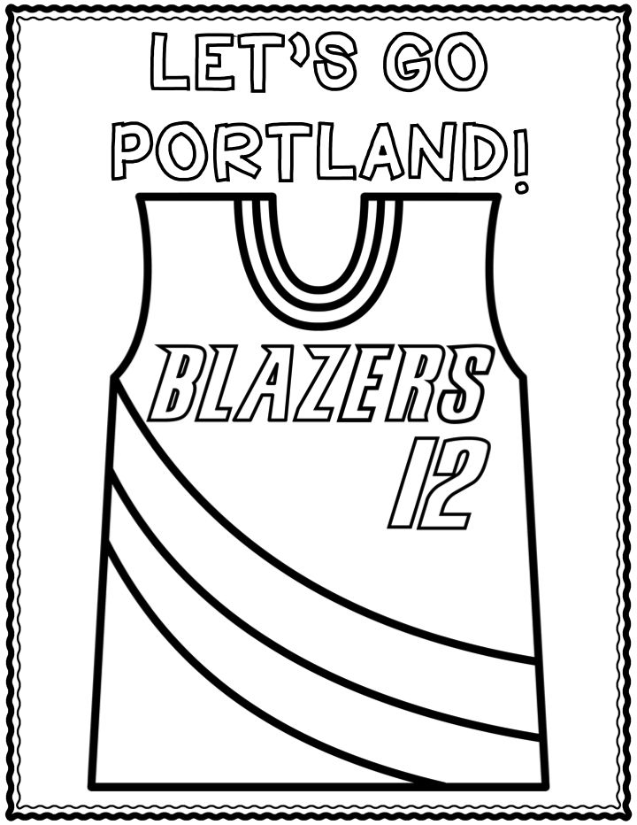 Portland Trail Blazers Coloring Pages