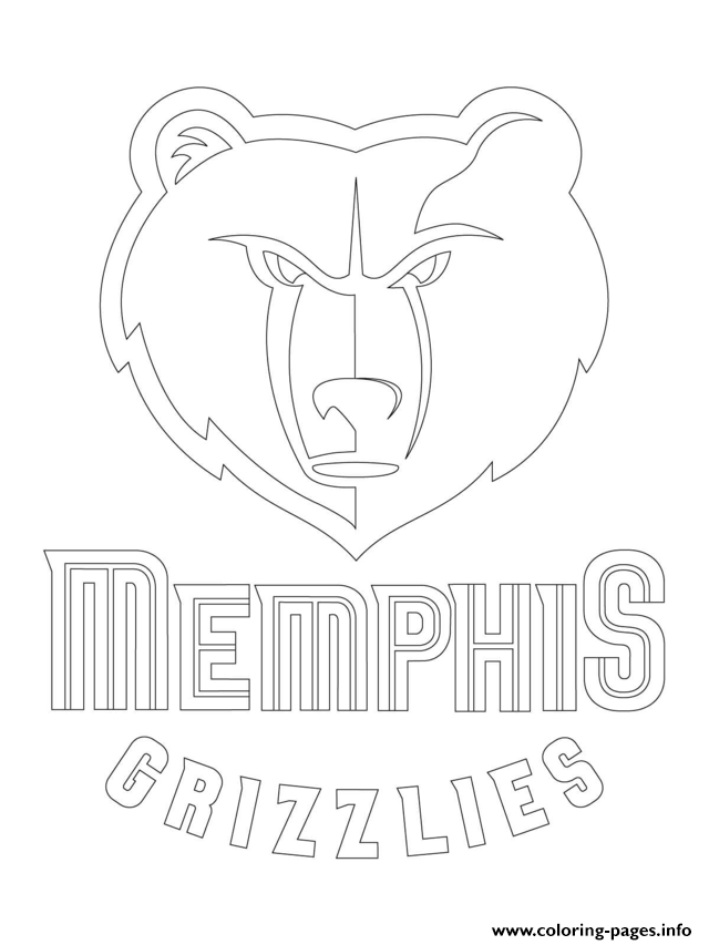 640x853 Memphis Grizzlies Logo Nba Sport Coloring Pages Printable