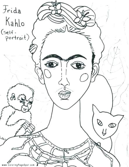 442x571 Self Portrait Coloring Page Self Portrait Coloring Page Self