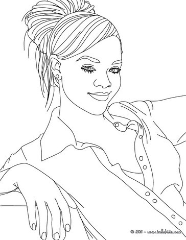 364x470 Beautiful Rihanna Coloring Page. More Famous People Content