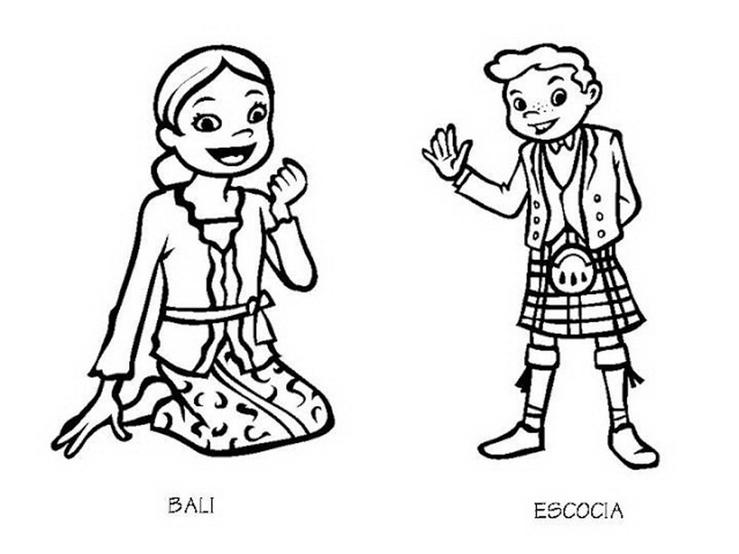 1048x786 Costumes Bali And Scotland Coloring Pages 826326 Coloring Pages