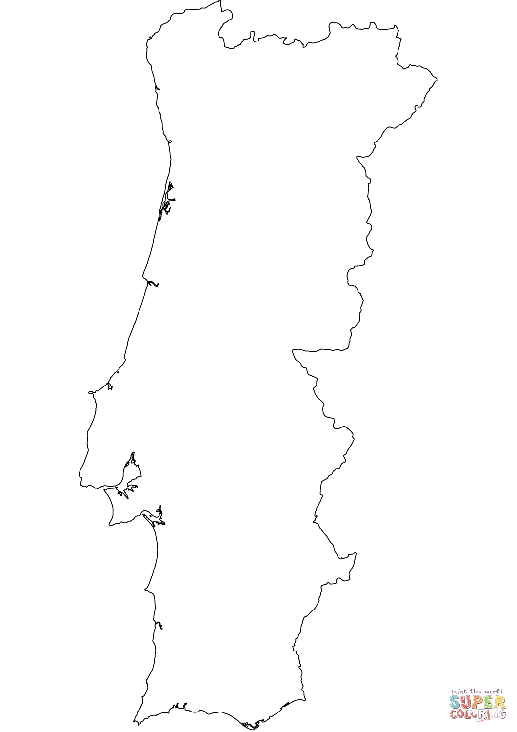 1060x1500 Fine Portugal Flag Coloring Page Image