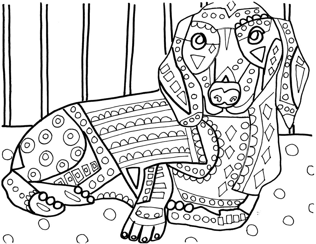 1024x791 Portuguese Water Dog Coloring Page Dachshund Pages