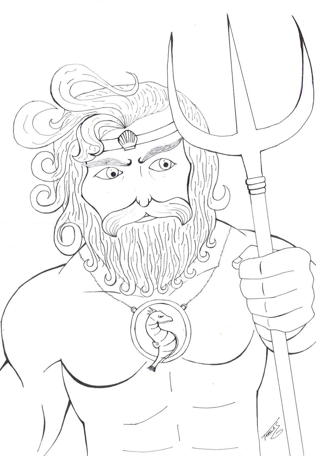 1108x1600 Poseidon Coloring Pages 12