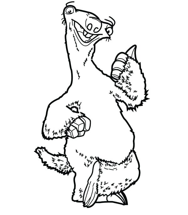600x686 Opossum Coloring Pages The Opossum Is Animals Of Ice Age Coloring