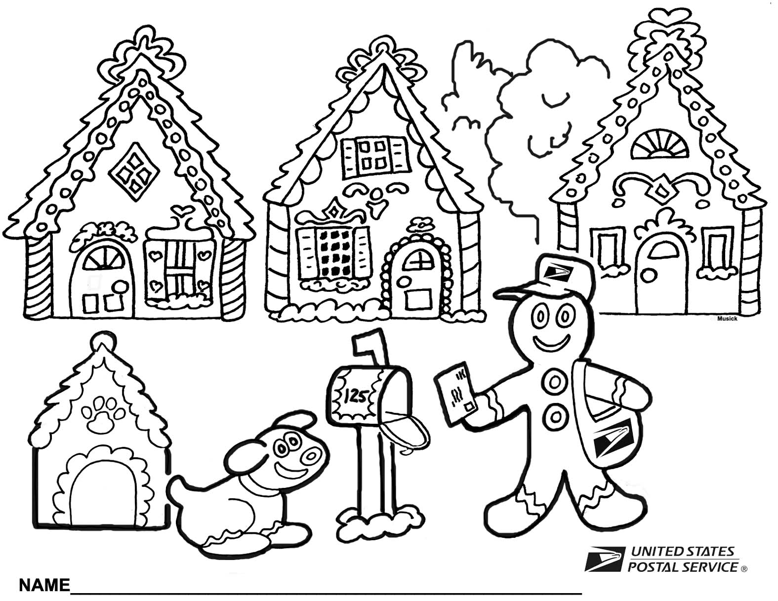 Postage Stamp Coloring Page