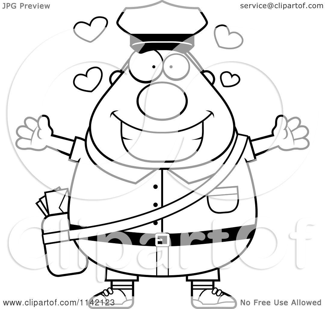 1080x1024 Mail Worker Coloring Pages